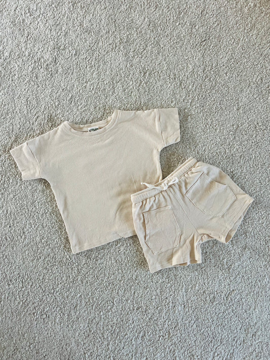 waffle set Beige