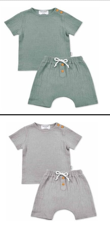 Soft cotton set light blue