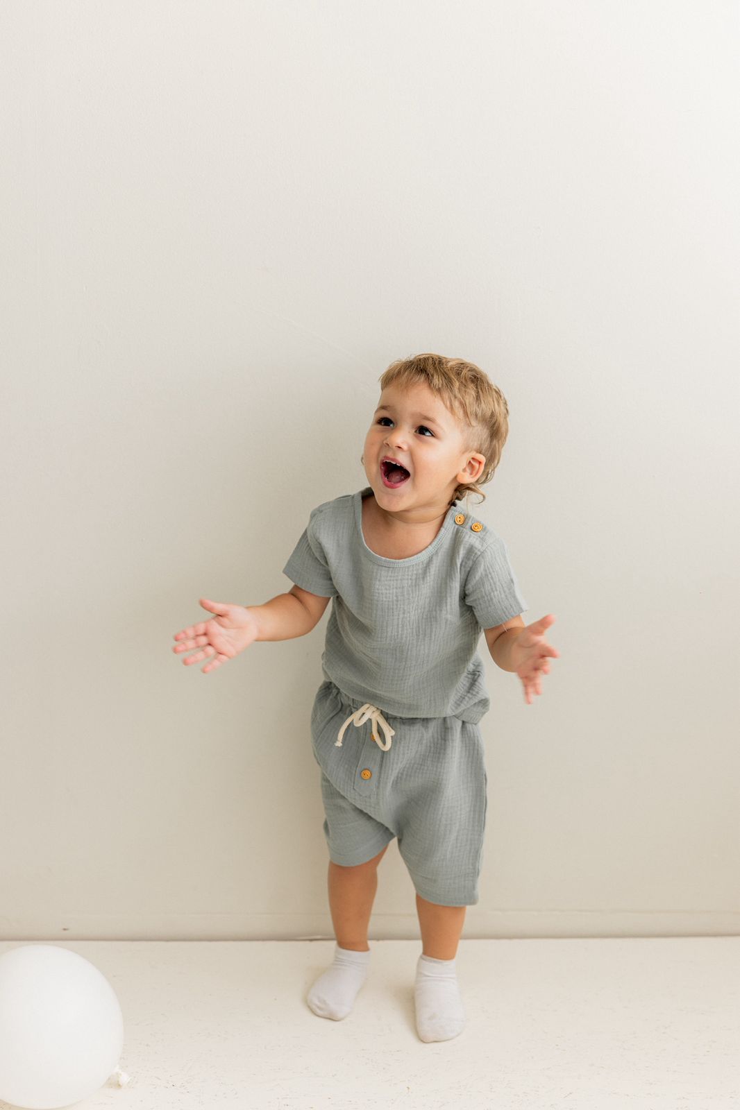 Soft cotton set light blue